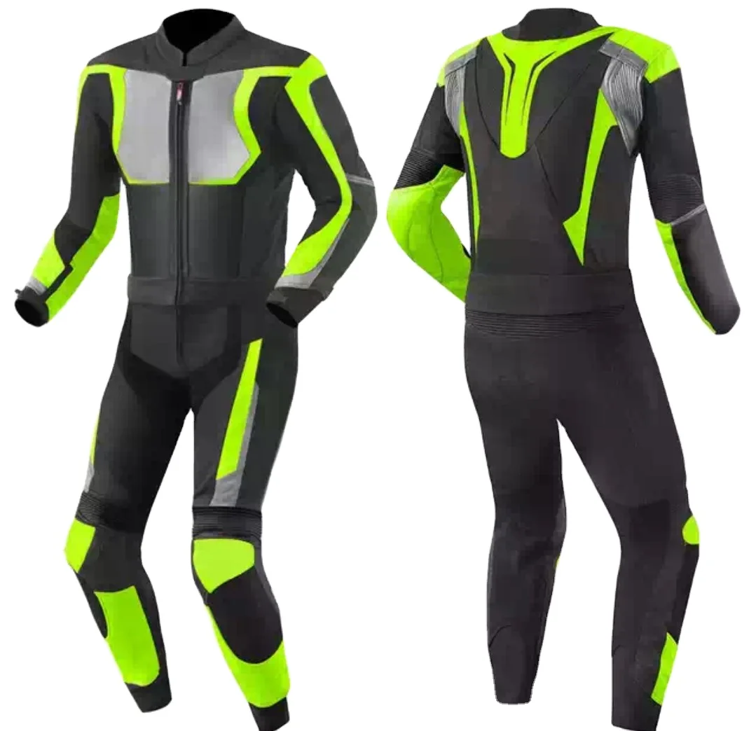 
Custom Men Motorbike suit Made of Genuine Leather Motorbike suit Hot Selling Leather Fashion 