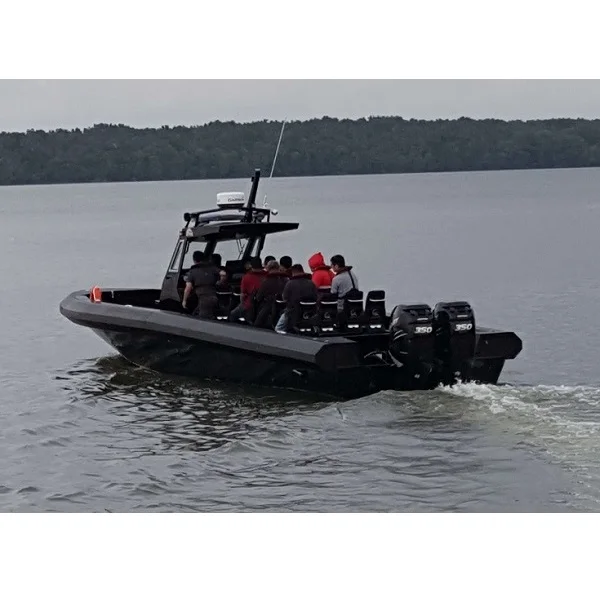 
High Performance 40ft V-Hull Fast Military Boat Patrol Craft Aluminium Rescue Life Boats With Boat Motor 4 Stroke Outboard 