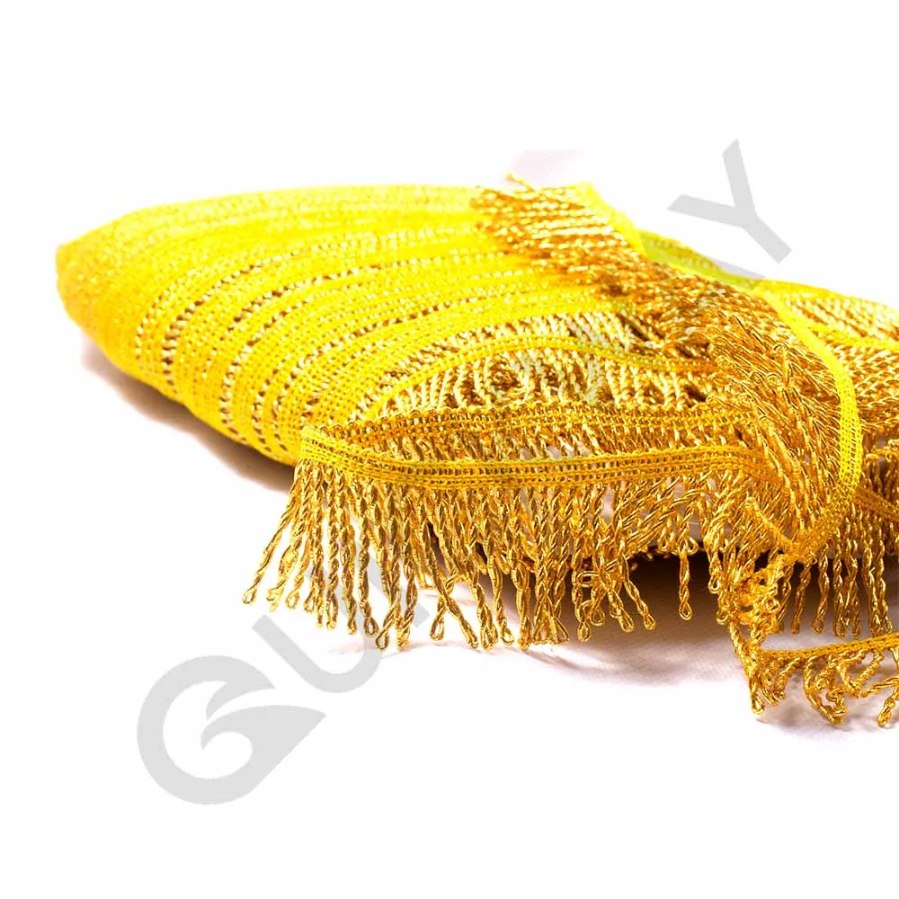 Wholesale Gold Color fringes Custom Cotton Fringes Best Sale Quality Sale Bulk Manufacture By QUICK WAY INDUSTRIES