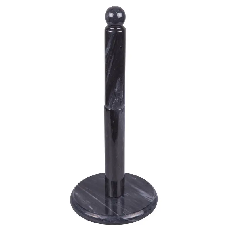 Marble Paper Towel Holder Black Countertop Storage Bathroom Gloss Polish Tissue Roll Toilet Standing Kitchenware Wholesale
