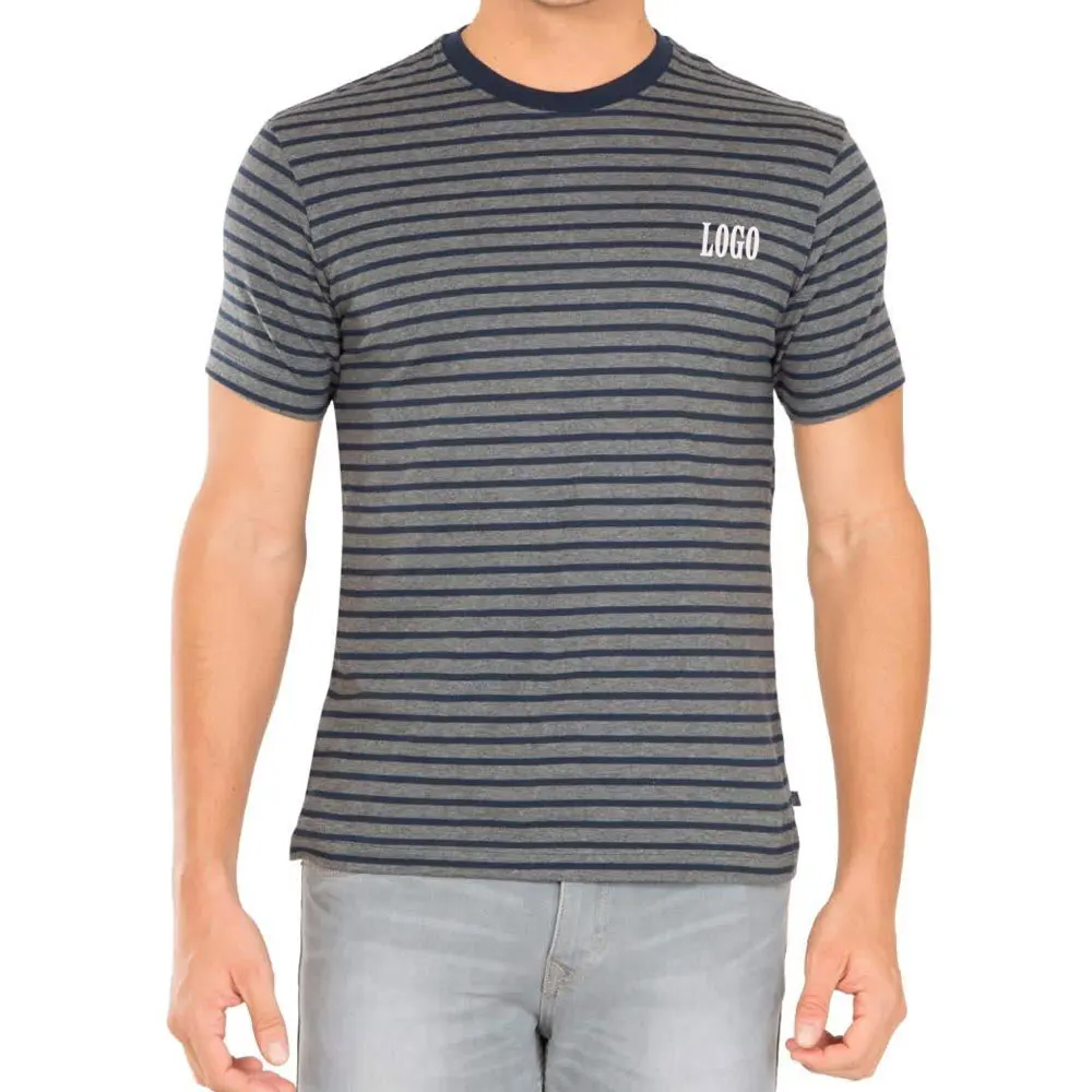 
Оптовая продажа, полосатые футболки оверсайз с коротким рукавом и спущенными плечами, мужские футболки на заказ 