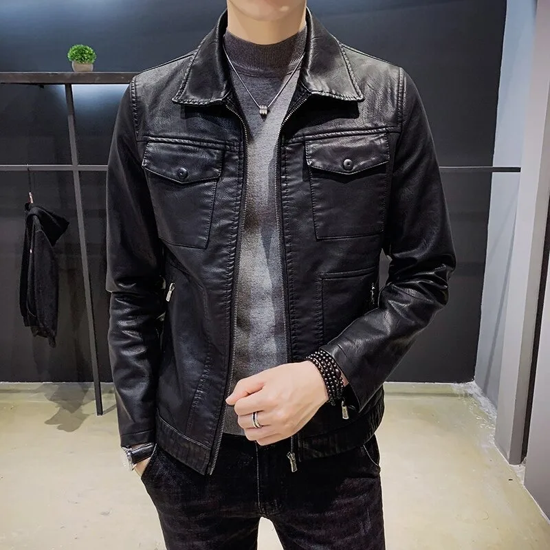 Мужские Кожаные Мотоциклетные Куртки/лучшие тренды/защитная мотоциклетная куртка/хит продаж