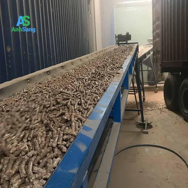 Экспорт 4 контейнеров для древесных гранул биомассы, используемых для сгорания котлов