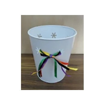 Металлическая ваза с вырезами в виде снежинки, горшок для цветов, ведро для цветов для использования в помещении и на улице