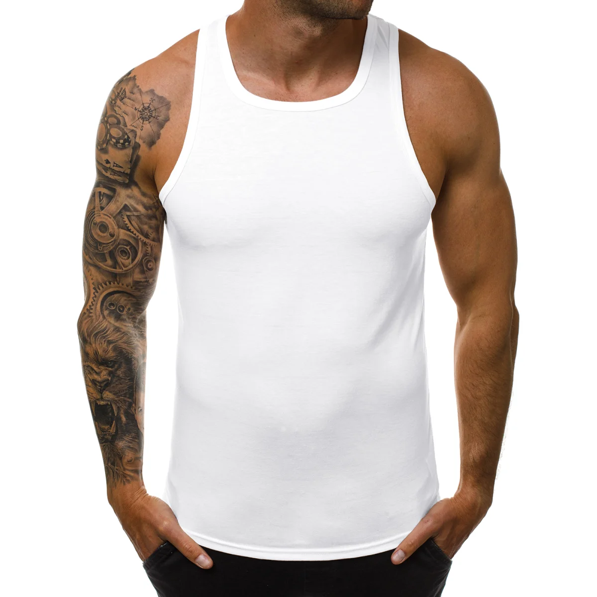 2021 Cheap Price Custom Summer Singlet Running Tops Cotton Men Gym Workout Tank Tops For Man From Bangladesh
