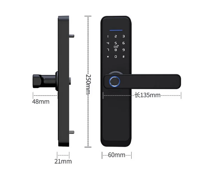 TTlock Tuya Wifi Intelligent Waterproof Password Code Card Key Smart Door Lock For Hotel Apartment Airbnb