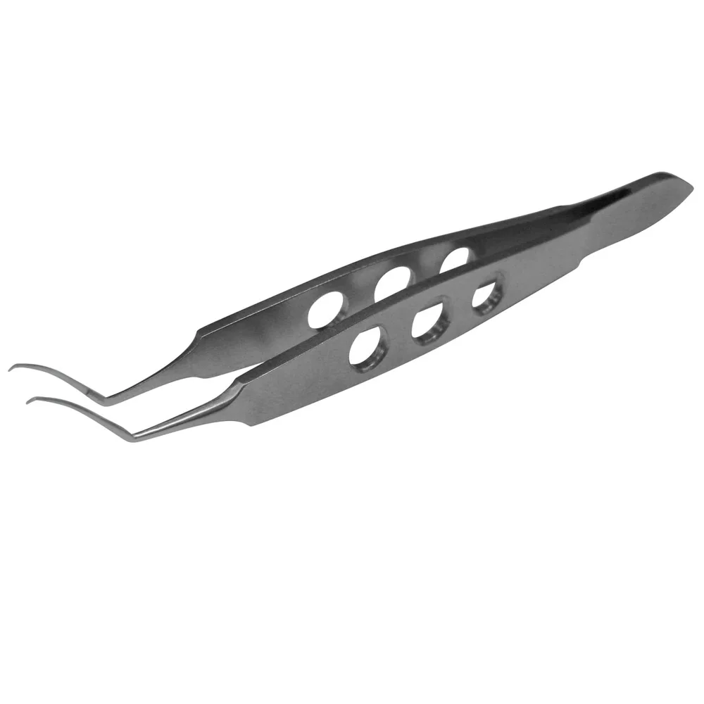 Изогнутый пинцет для капсулоргексиса из нержавеющей стали 11 мм