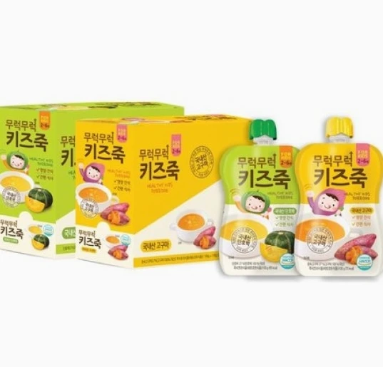 
Premium Kids Porridge Korean Sweet Pumpkin which won the 2020 Excellent Food Awards in Seoul Korea 2 flavors of Korean rubber 
