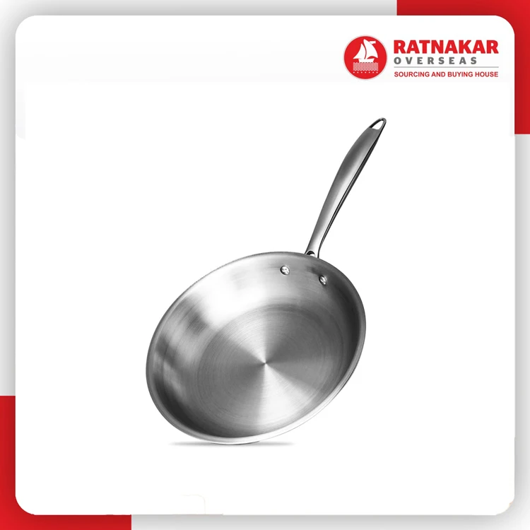 High Quality Durable Stainless Steel Fry Pan Non Stick Stainless Steel Stainless Steel Fry Pan With Lid For Sale At Lowest Price