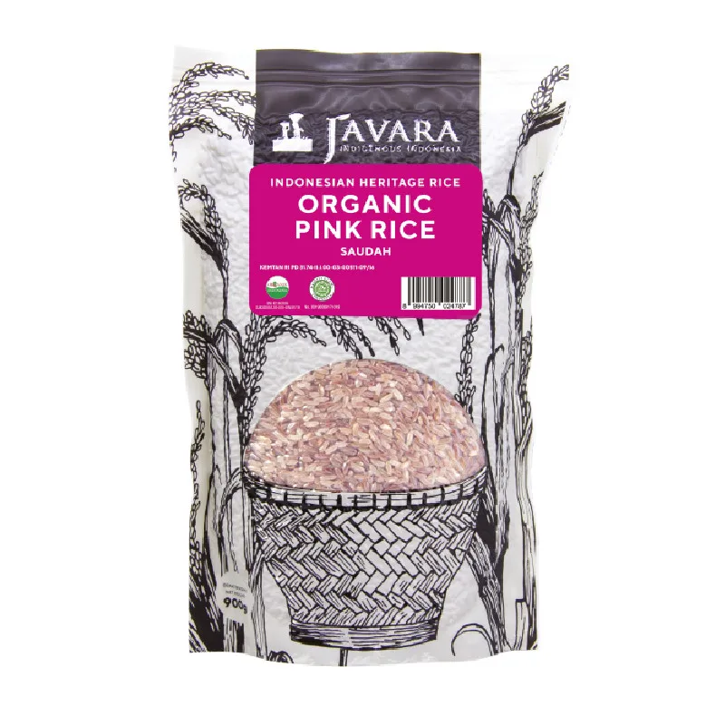 
Javara Organic Indonesian Pink Rice Saudah Grain Healthy Halal Pouch 900gr 