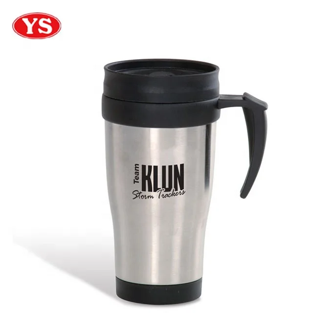 14oz customized stainless steel insulated thermal auto coffee mugs with handle