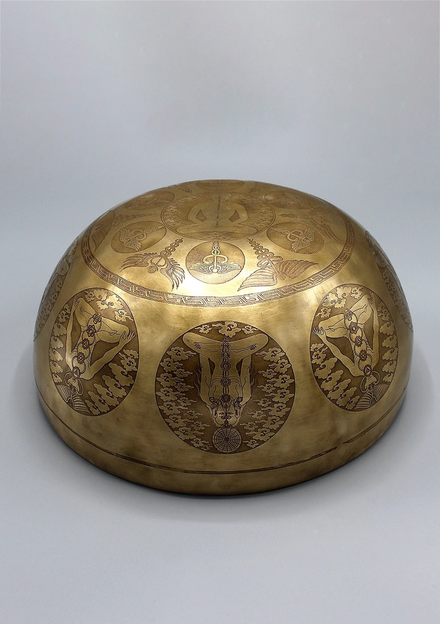 Seven Chakra Carved Meditation Singing Bowl For Music Healing And Spritual Prayer Instrumental Sound Singing Bowl