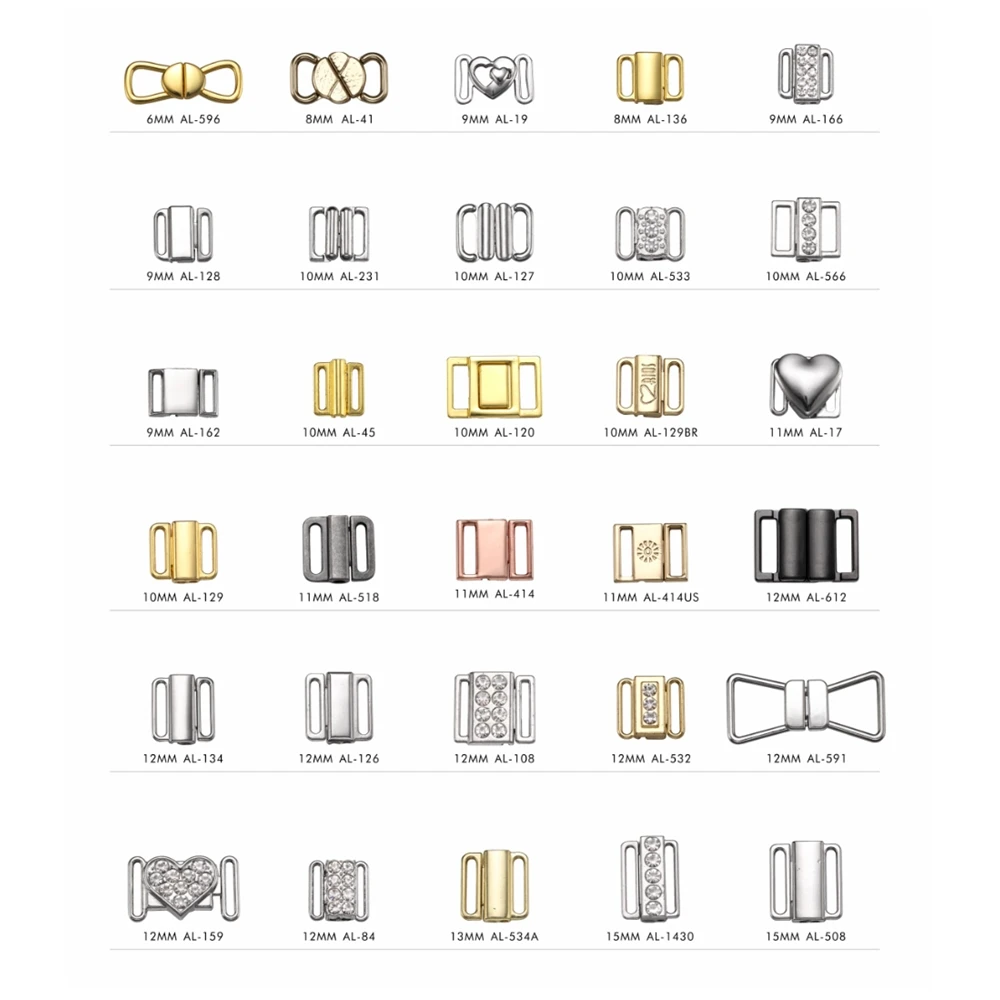 Fashion Hot Sale Customize Gold Bra Buckle Closure Clasp Garments Accessories