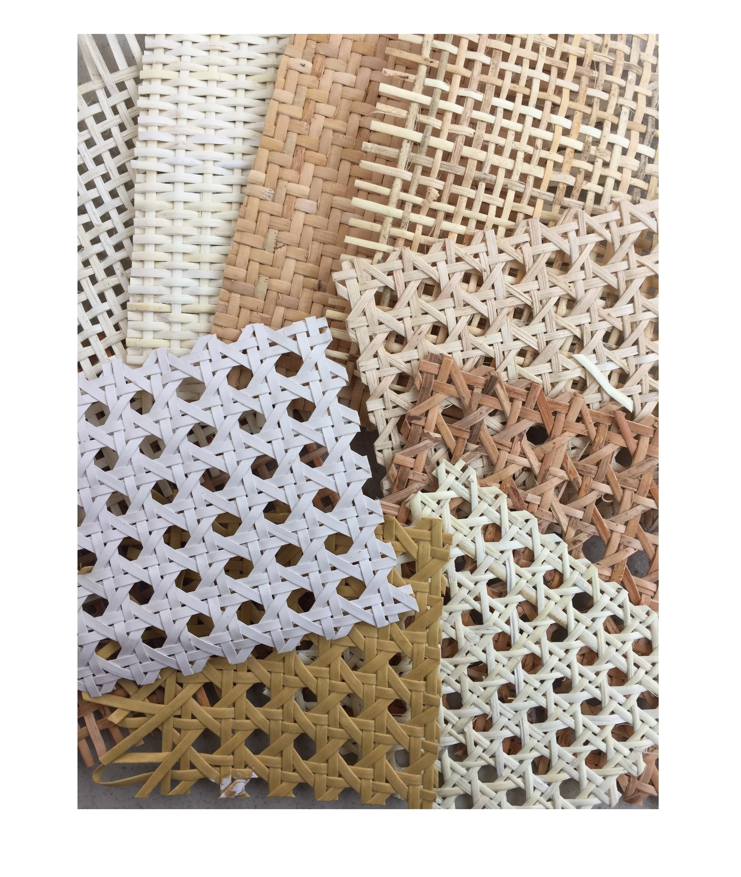 
Wholesale Natural Wicker Rattan Cane Webbing Raw Material Cane Rattan Webbing Roll 