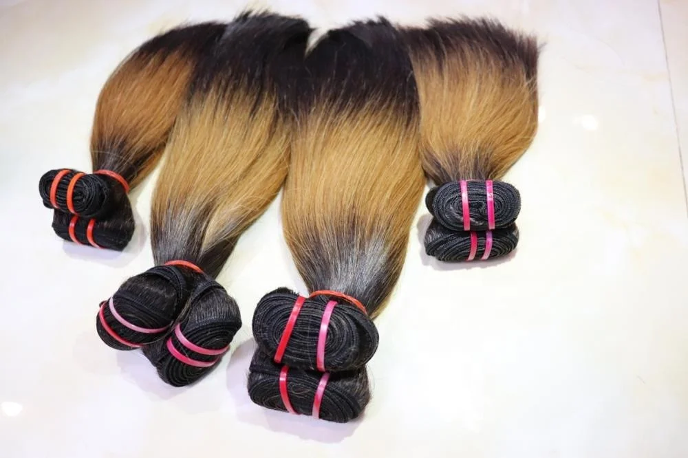 Оптовая продажа вьетнамские Человеческие волосы remy двойные прямые для наращивания волос Jen05 Омбре высокое качество цвет не