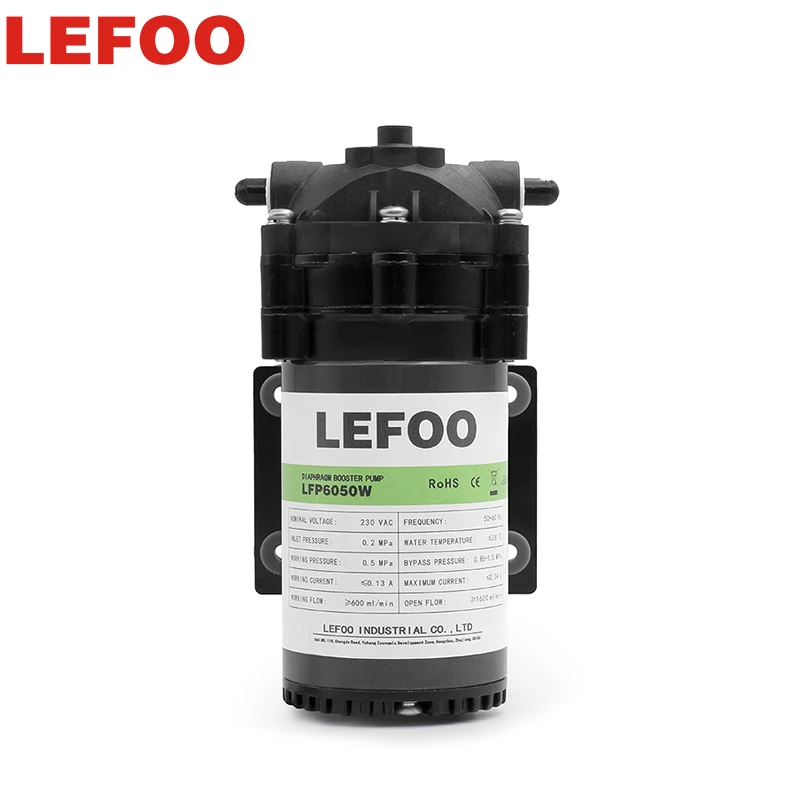 LEFOO 230V Water Pressure Pump 50GPD Micro Pump Ro Booster Pump 1600ml/min