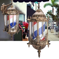 Парикмахерский водонепроницаемый Вращающийся светодиодный светильник парикмахерский светильник полосатый стержень Красный Белый аксессуары для парикмахерских