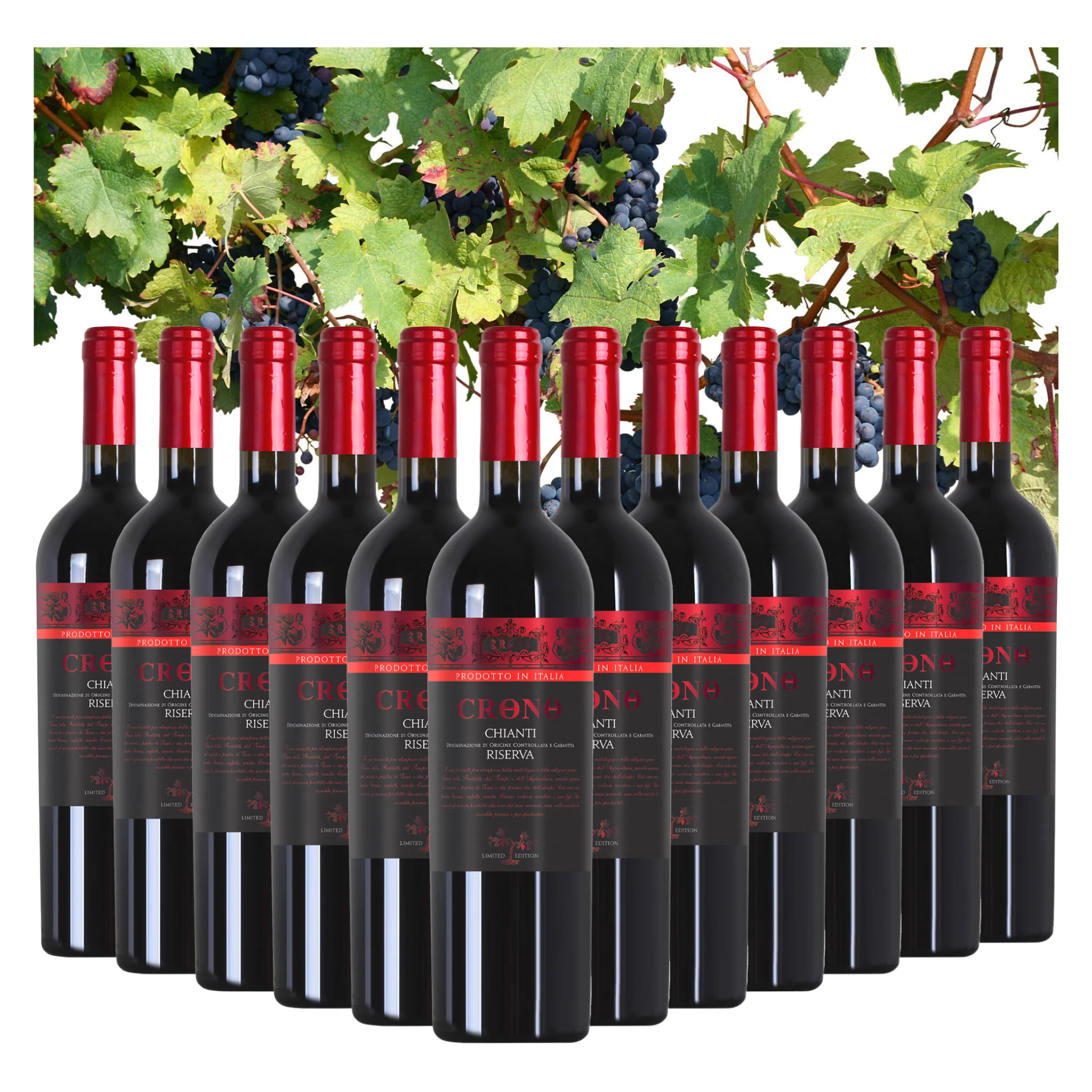 Винные бутылки Crono - Chianti DOCG, винные бутылки 750 мл, спиртовое вино 13,5%, Прямая поставка