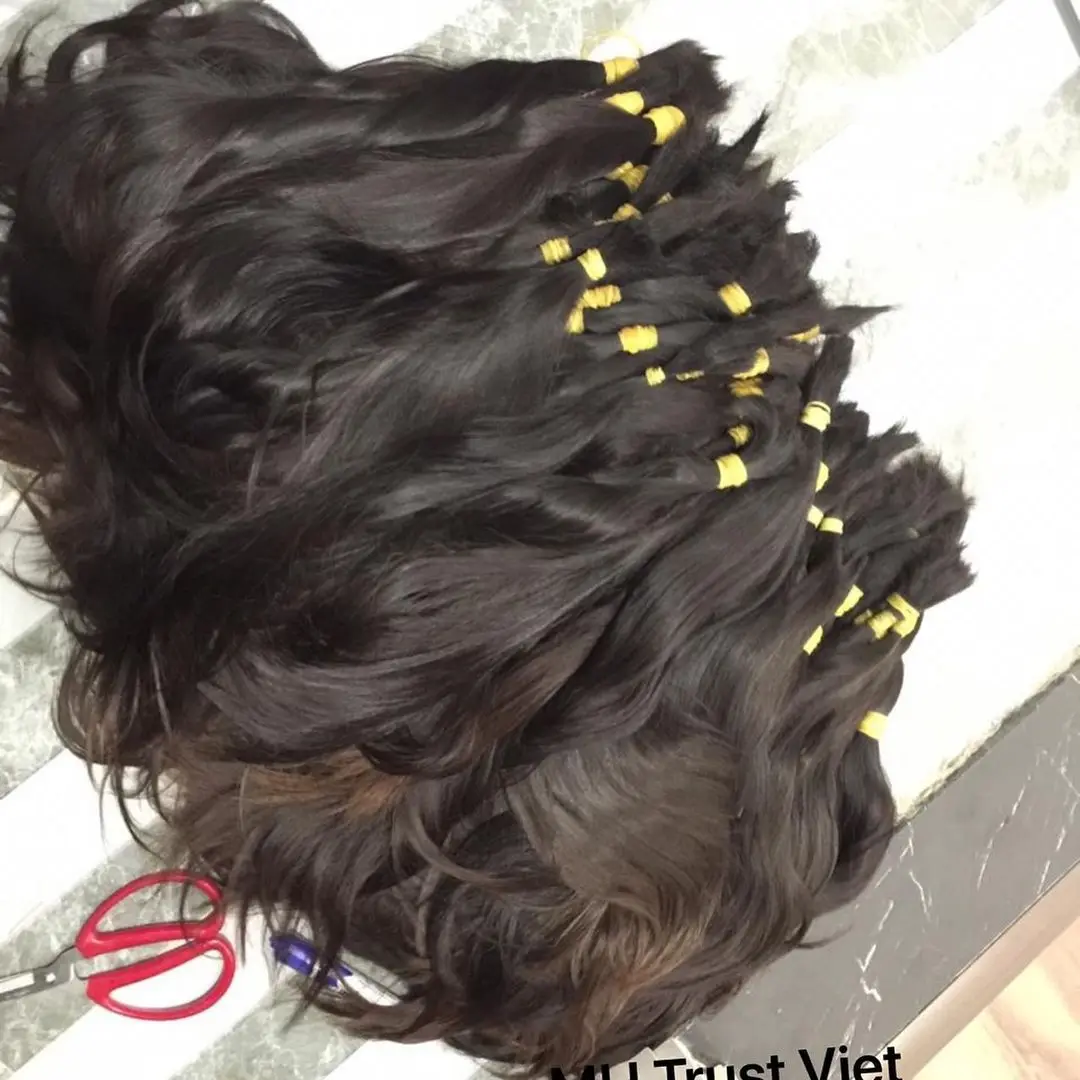 Single Donor Raw Cuticle Aligned Human Hair Bulk Vendors Vietnam Hair Bundles Virgin Hair Best Quality Factory Price