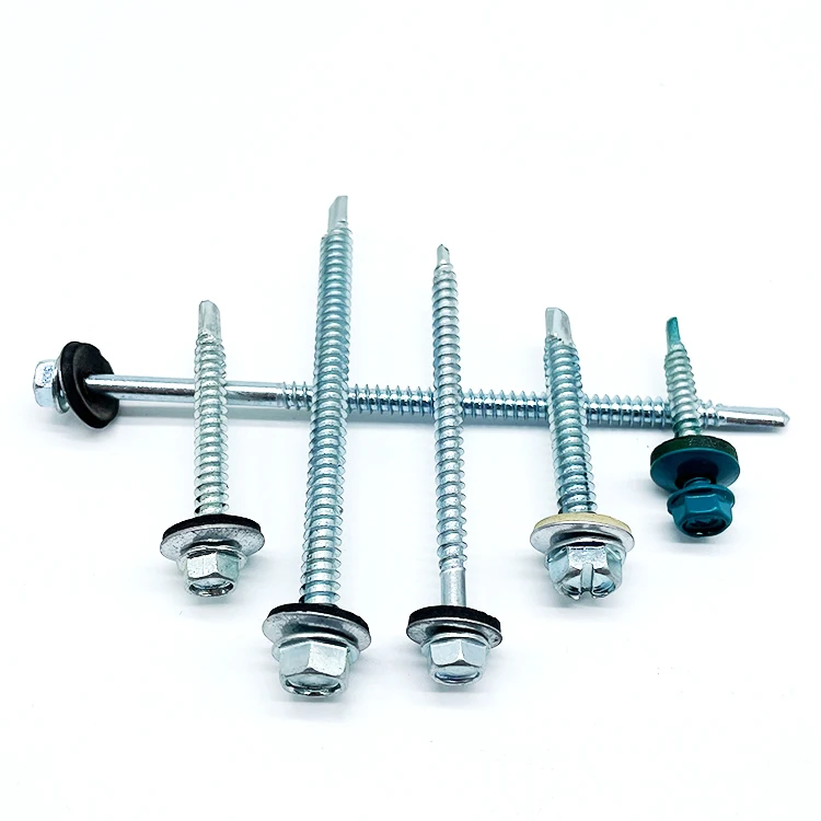 Metal Galvanized Hexagonal Hex Head stainless steel self drilling screw roofing screw tek tapping screw With Rubber Washer