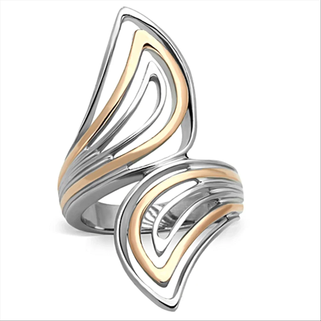 fashion jewelry Stainless Steel Angel Wing Style Statement Anniversary Ring for women