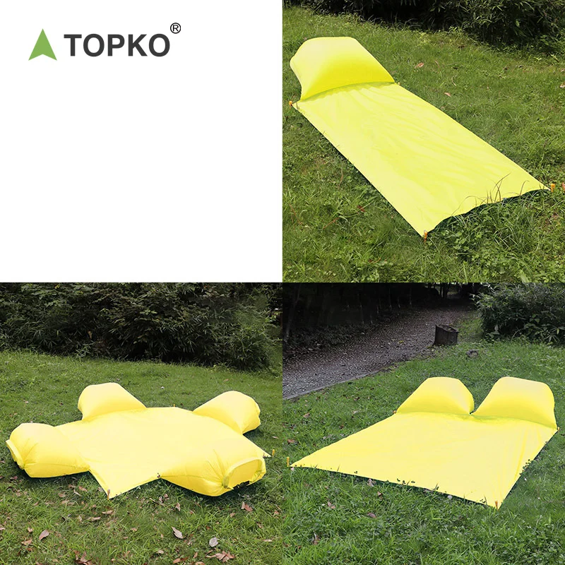 Topko Outdoor Camping Air Pad Pillow Inflatable Picnic Beach Mat for Outdoor Travel Sleeping Waterproof Inflatable Pillow