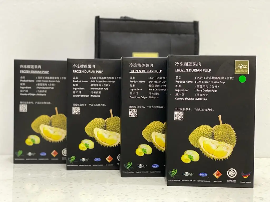 Durian Fruit Paste Frozen High Quality 100% Pure Durian D24 Paste