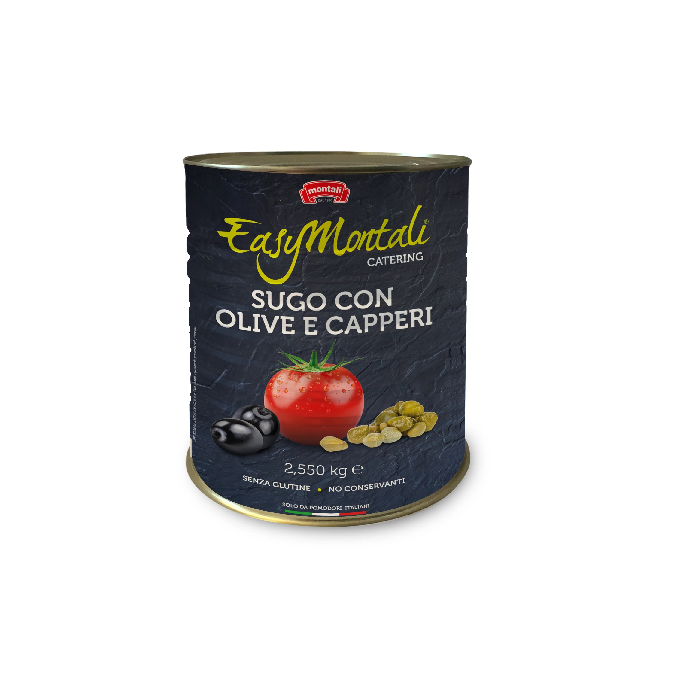 Top high quality Olive and caper pasta sauce canned made in Italy for dressing snack