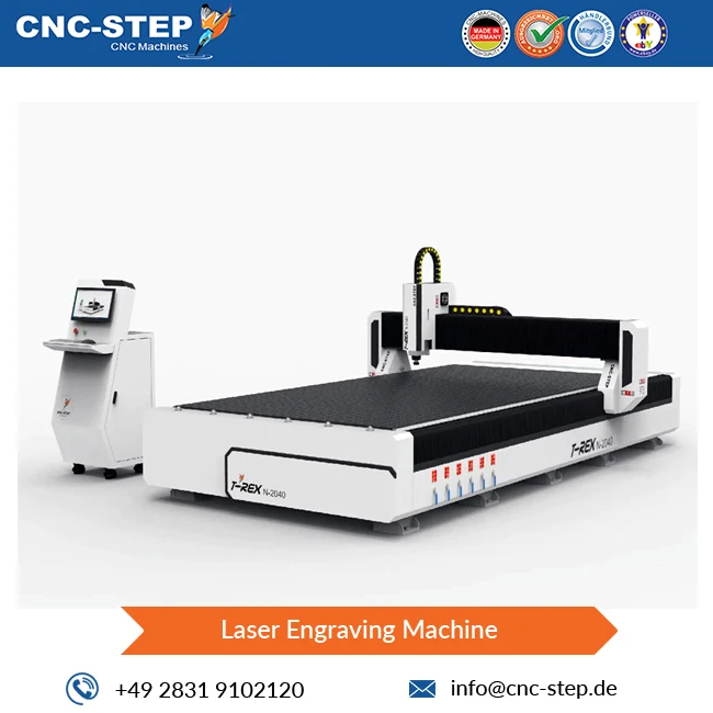 Germany Origin manufacturer of Innovative Technology Control Panel and Stepper Motor CNC Laser Engraving Machine T-Rex N-2040