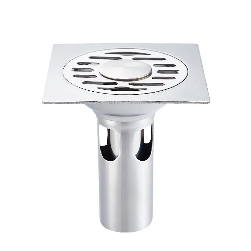 
Hot sale square stainless steel floor drain anti-odor for shower room can connect washing machine 