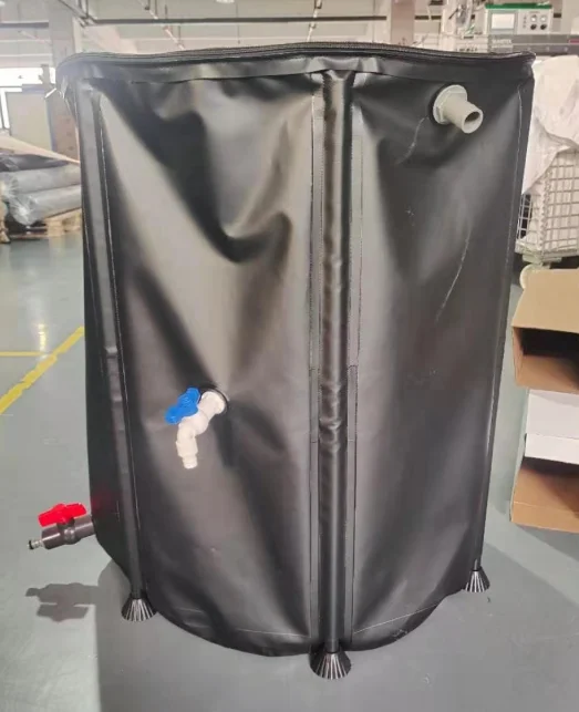 Permanent  Black Collapsible 100 gallon Small Garden Rain Barrel Water Tank