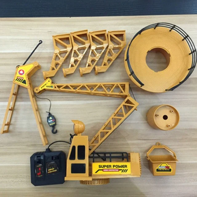 
Amazon Top Selling RC Tower Crane 360 Degree Rotation Diy Assembled Toy Remote Control Construction Tower Crane Toy For Kids 