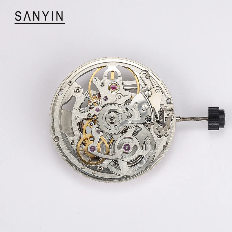 Custom OEM ETA2824 SW200 Movement Modified Watch Skeleton Power Reserve Automatic Watch Movement Parts Accessories