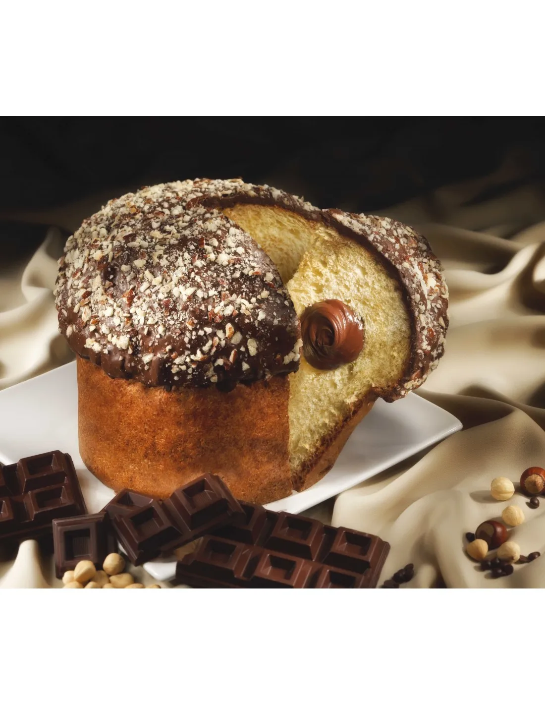  Роскошная пищевая кустарная упаковка Сицилия какао крем Panettone для особого сладкого