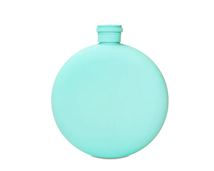 Mint Green Round Stainless Steel Liquor Flask