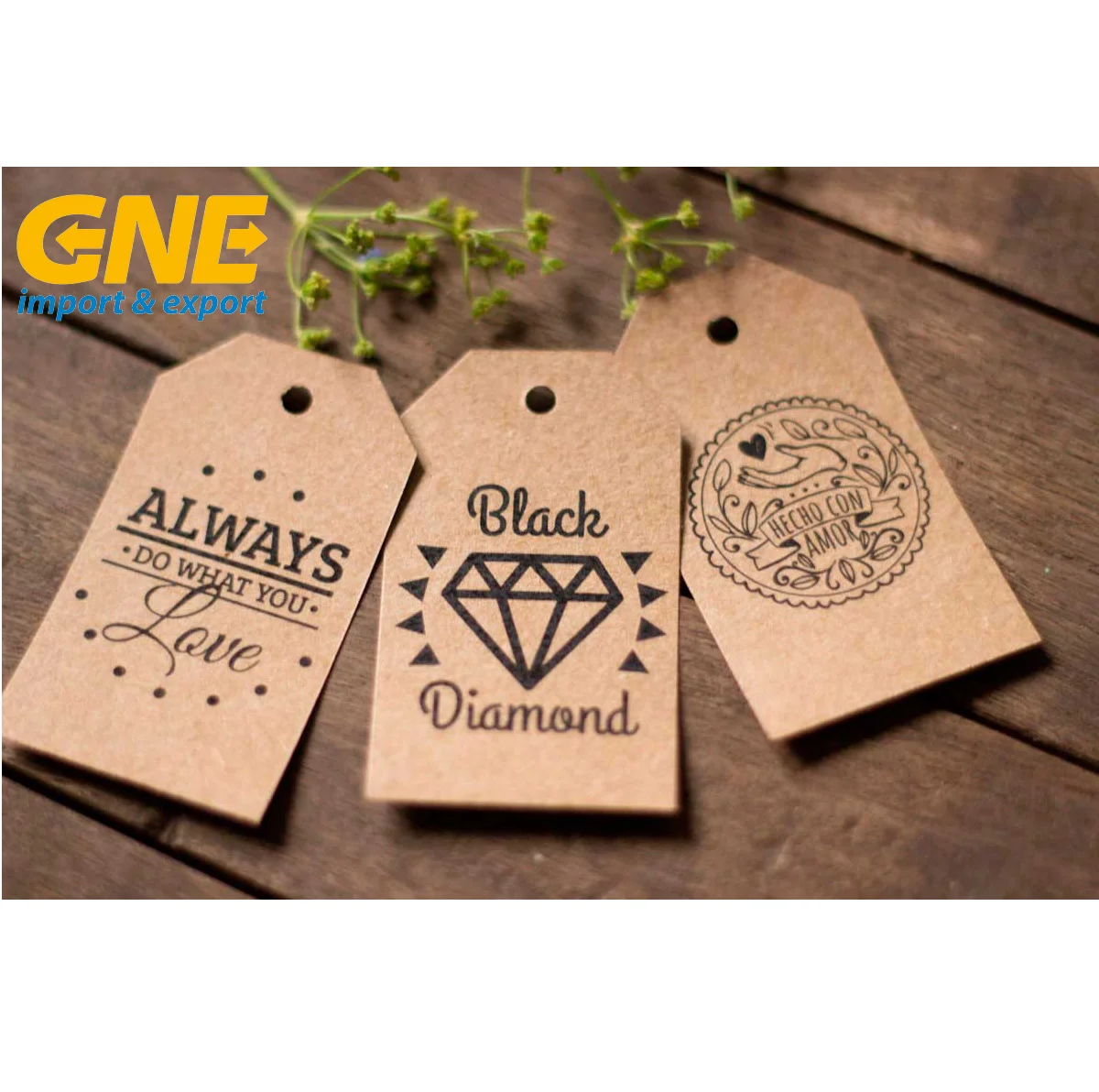 Коричневая крафт-бумага сделанная в Вьетнаме подвесная этикетка Экологически чистая переработанная горячая Распродажа 2021