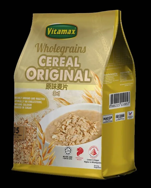 Low-Fat Energy Booster Wheat Breakfast Cereal Vitamax Instant Wholegrains Original Cereal 30g x 15s x 20p made from Malaysia