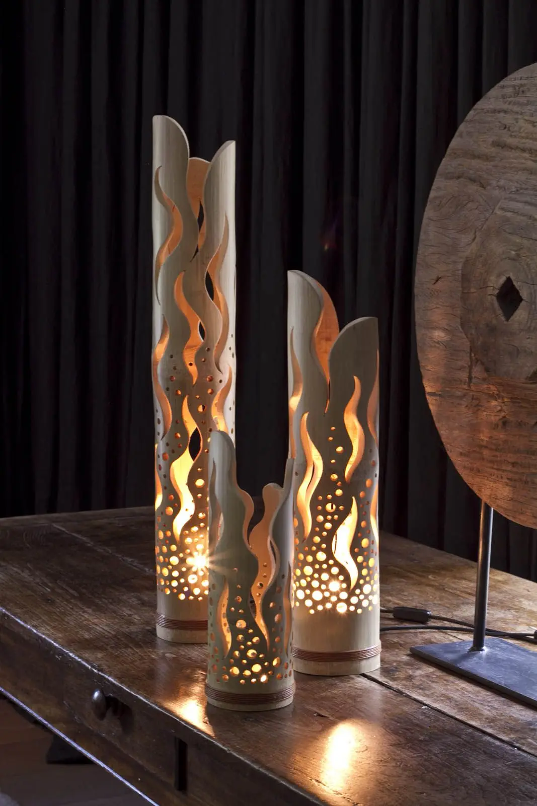  Бамбуковая настольная лампа в Европейском стиле современный минималистичный художественный дизайн прикроватная для спальни гостиной столовой