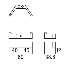 
Wall mount square robe hook bathroom accessory 