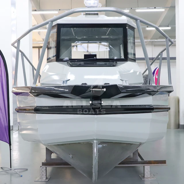Дешевая Роскошная лодка-яхта ALLSEA easycraft 7 5 м 25 футов алюминиевая рыболовная лодка с дорожкой для