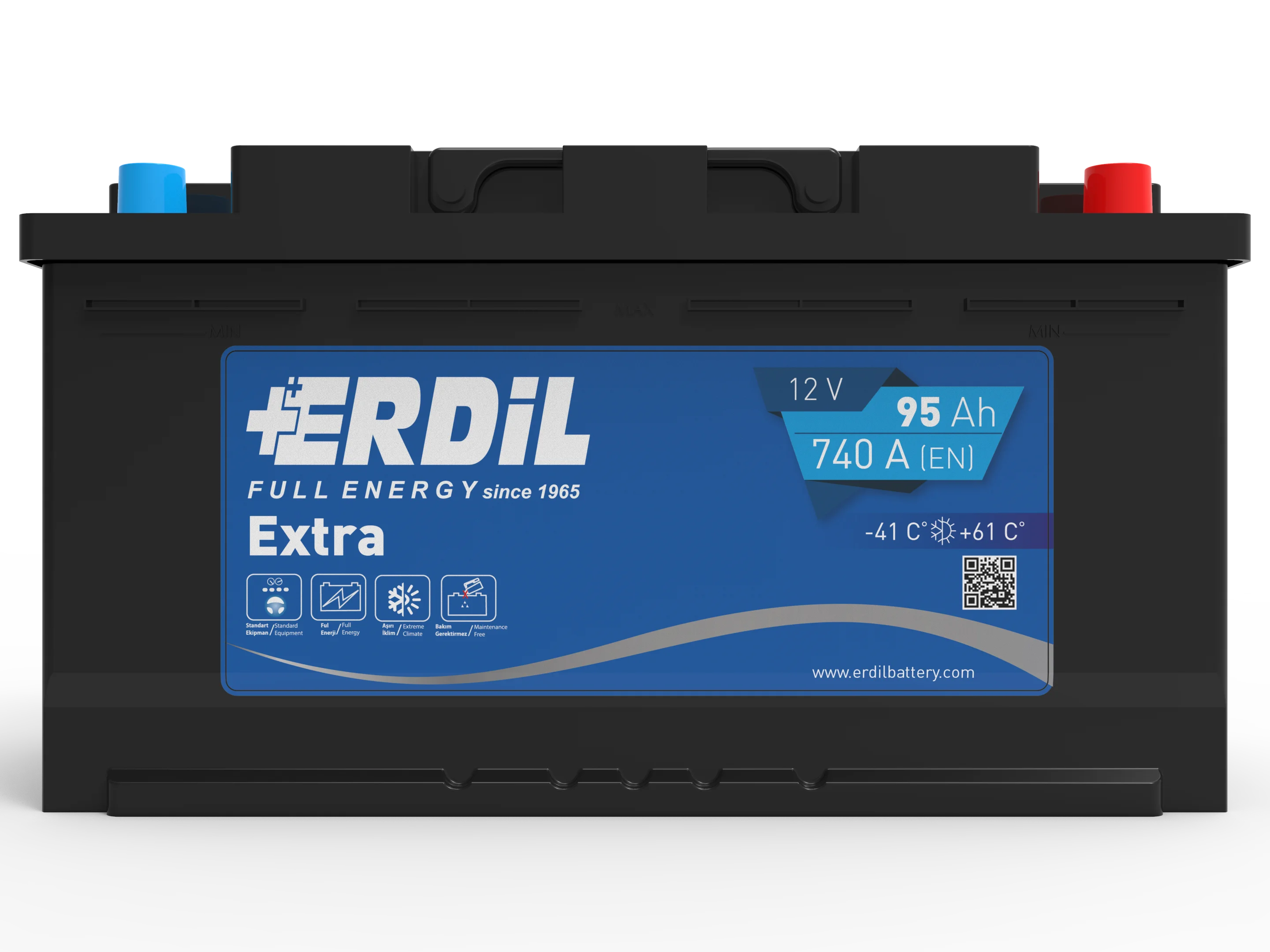 
95 Ah Erdil din type superior quality car battery 