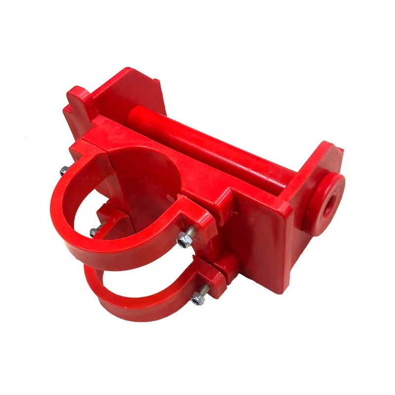 
Plastic Red Truck Wheel Chock Holder 200*180*100Mm/0.55Kg With 3Inch External Roll Bars 