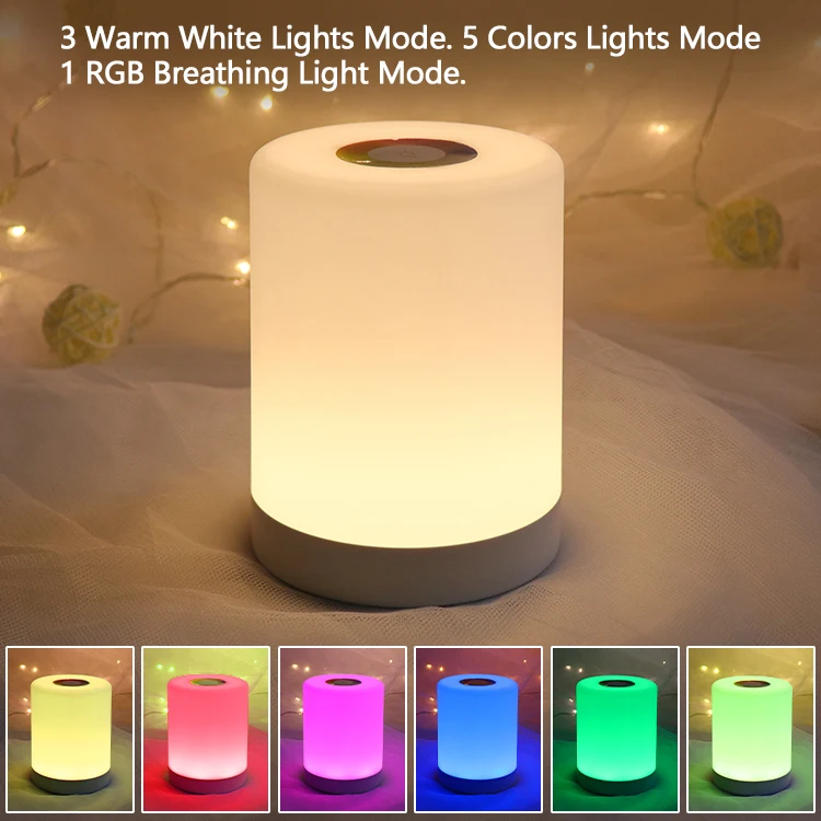 LED Nursery Night Lights for Kids USB Rechargeable smart touch colorful light Lamps  baby night light desk lamp for home