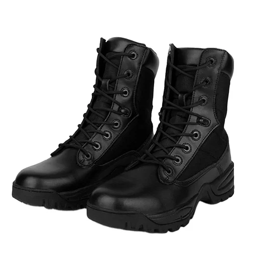 Тактические боевые военные ботинки до щиколотки черные унисекс удобная обувь хорошего дизайна