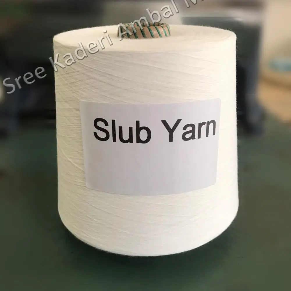 Slub 100% Polyester Yarn 50s