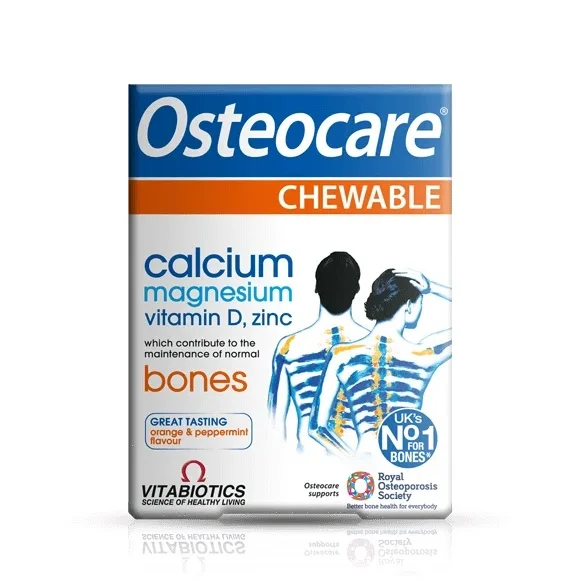 
Vitabiotics Osteocare Chewable, 30 Tablets Calcium, Magnesium, Vitamin D and Zinc formula (5021265220403) 