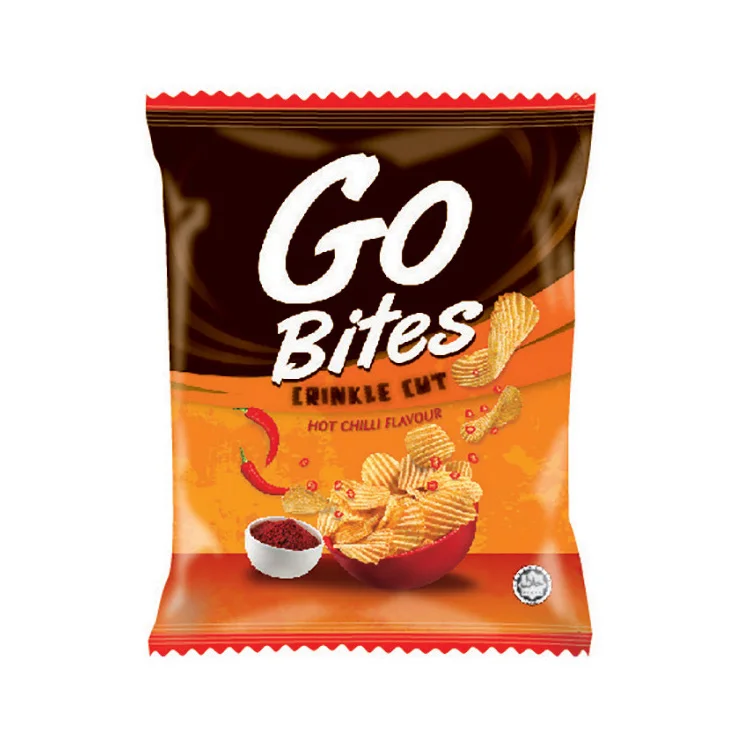 Spicy Crispy Potato Chips GO BITES Chili Flavor Halal Snack from Malaysia 160gm