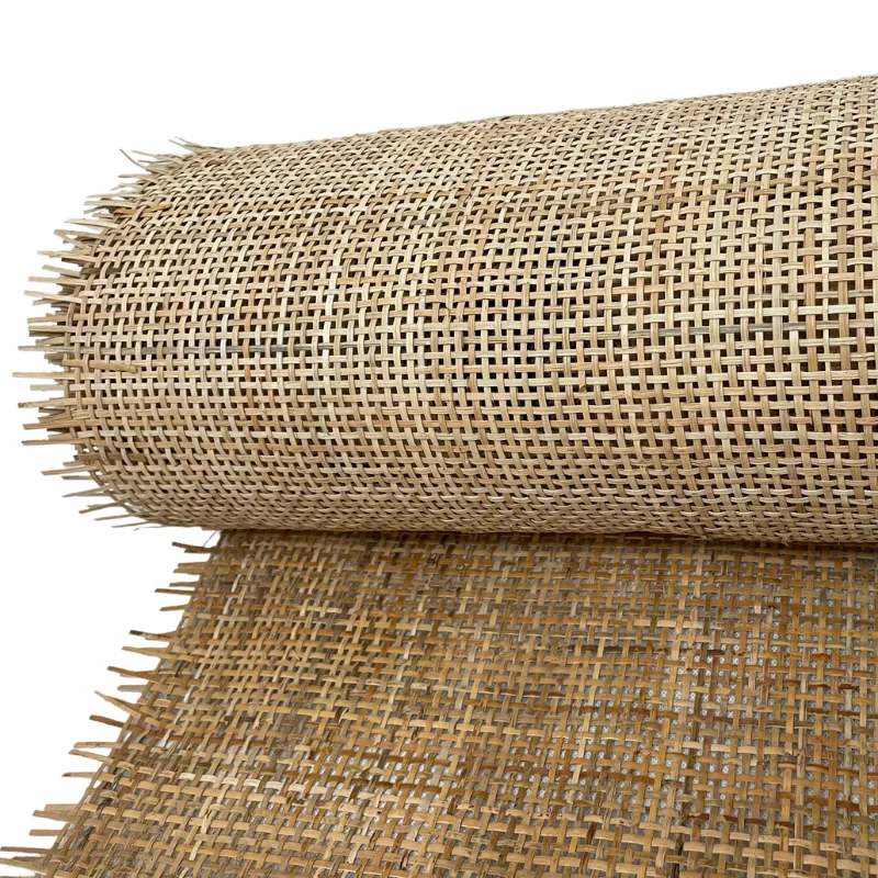 Wholesale Strong Rattan Fiber Natural Caro Rattan Cane Webbing Roll Natural Color From Vietnam