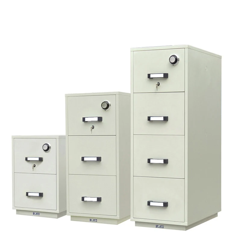 Fireproof and waterproof office security filing cabinets 4 drawer steel safe cash safe and fire resistant metal file cabinet