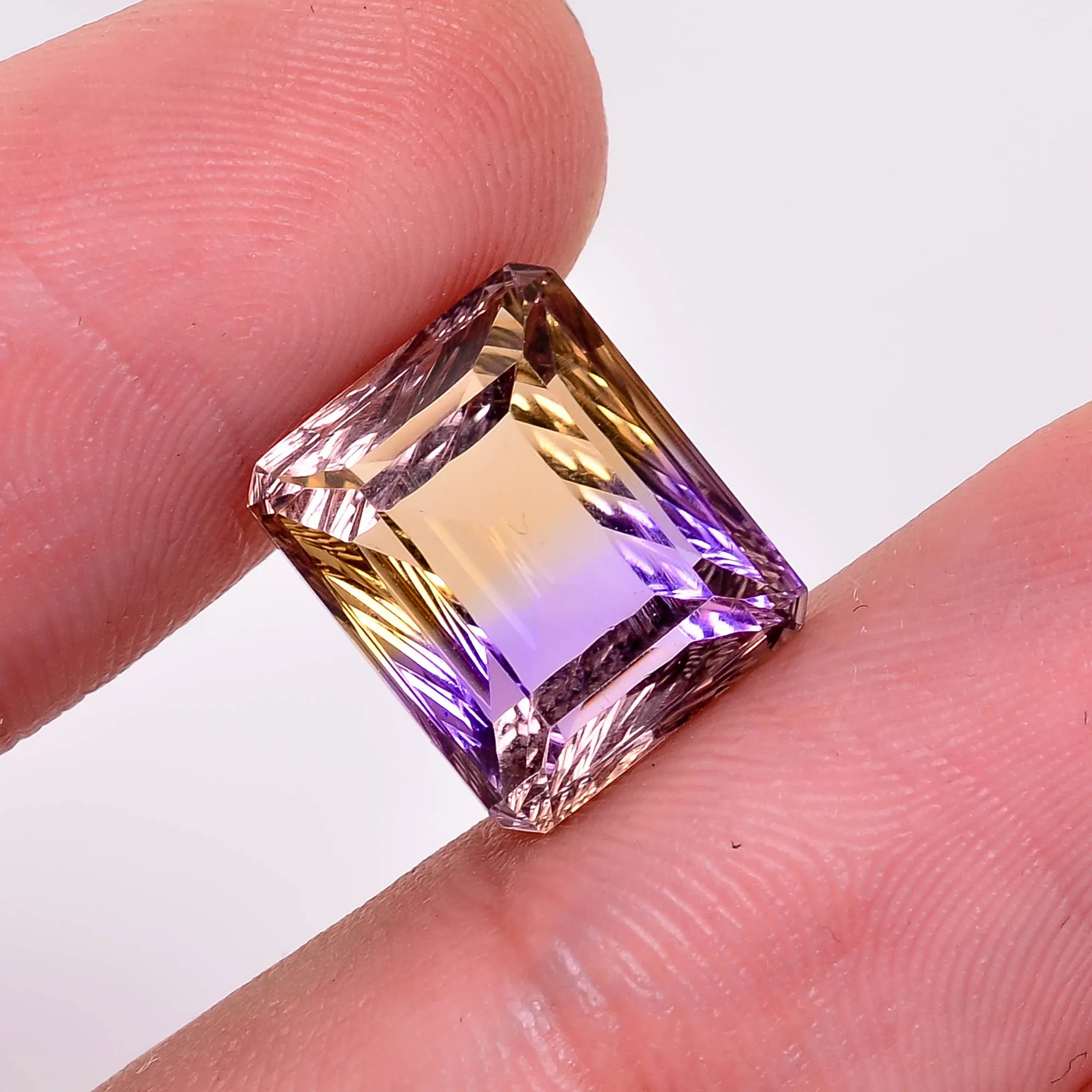 Natural Ametrine Quartz Gemstone Octagon Shape Fancy Cut Stone Bulk Gemstone For Jewelry Making Faceted Calibrated Gemstone